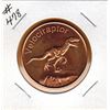 Image 1 : 1 OUNCE COPPER -  .999 FINE - DINOSAURS - VELOCIRAPTOR