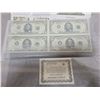 Image 2 : Uncut United States Sheet of 4 $5 notes. Series 1995 Abraham Lincoln. Issued by the Morgan Mint afte