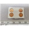 Image 2 : Complete Set of 4 U.S. Die Variety Lincoln Cents. 1960 Large Date and Small Date, in both Denver & P
