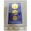 Image 2 : 24-Karat Gold Layered Bicentennial Collection. Includes gold-plated quarter, half dollar and dollar.