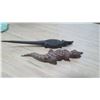 Image 1 : Vintage Ebony Wood Carved Crocodiles
