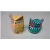 Image 1 : 2 Vintage Wood carved owls
