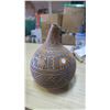 Image 3 : Vintage African Hand carved gourd vase