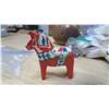 Image 1 : Vintage Swedish Dala Horse (6.5"x6.5") "Ollafsop"