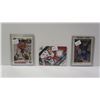 Image 1 : 2 Rookie cards, Joeseph & Hasek, plus one Kiprusoff game used jersey card