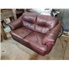 Image 1 : Leather love seat & 2 sets of legs