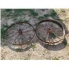 Image 1 : 2 33" iron steel wheels