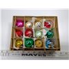 Image 2 : Box of glass Christmas tree ornaments