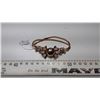 Image 2 : Vintage Corocraft bracelet marked “Sterling” with faux moonstones and rhinestones
