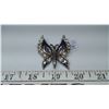 Image 1 : Vintage Coro butterfly marked “Sterling” with rhinestones