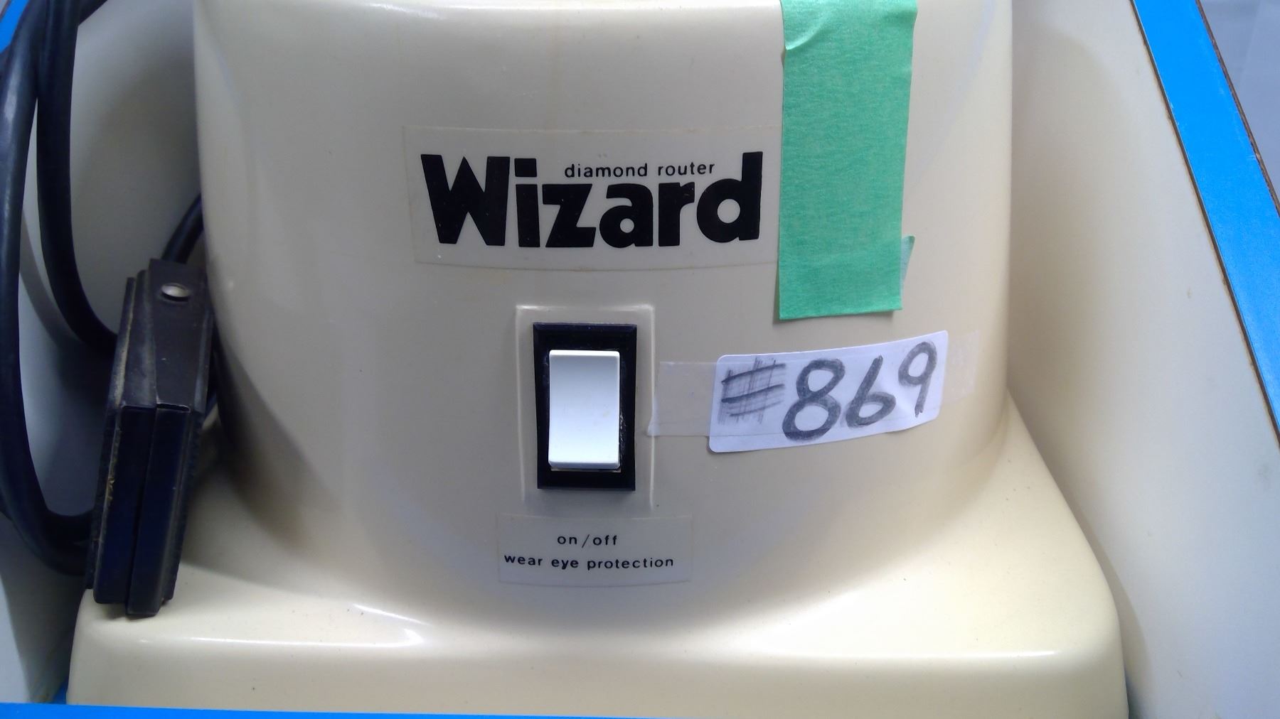 Wizard stain glass grinder, manual, diamond router, stand, foot pedal ...