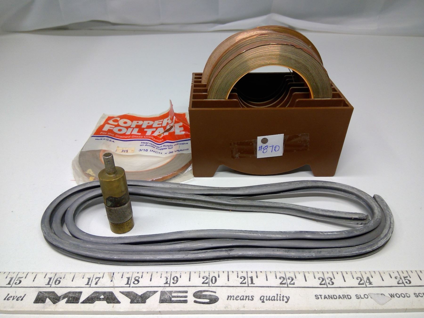 Stain glass books, pattern enlarger, glass cutter, lead came and copper ...