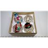 Image 4 : Box of 4 glass ornaments and Peter Pan Christmas record