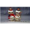 Image 1 : Mr and Mrs Satin Ball Snowmen tagged “Japan”