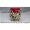 Image 1 : Kraft jar of mother of pearl buttons