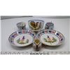 Image 1 : Lot of faience pottery from Quimper, France (6 pieces)