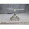 Image 2 : Pressed glass pedestal cake stands (2)