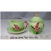 Image 1 : Carlton Ware jam and creamer with underplate, “Foxglove”, Australian design