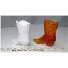 Image 2 : Pair of Fenton boots, one white, one amber