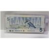 Image 2 : 1986 5 dollar bill with FNX#