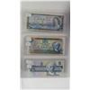 Image 1 : 3 Canadian 5 dollar bills 1954, 1979, 1986