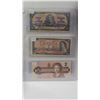 Image 1 : 3 Canadian 2 dollar bills 1937, 1954, 1986