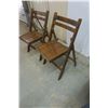 Image 2 : 2 Vintage Folding Chairs Wooden
