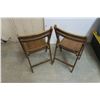 Image 3 : 2 Vintage Folding Chairs Wooden