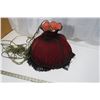 Image 2 : Vintage Sway Lamp With Tassels Red & Black