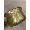 Image 5 : 2 Brass pieces, Umbrella Holder 17" H and Pot - 18"x11"