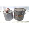 Image 1 : minnow pail & galvanized gas cans