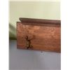 Image 2 : Oak Coat Rack 48" Wide, 5 Brass Hooks
