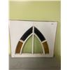 Image 1 : Stain glass church window, 25"x22"