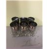 Image 1 : 6 Art Deco tumblers & Chrome stand