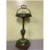 Image 1 : Floor Ashtray - Jadeite Glass, Base & Ashtray Art Nouveau - 27" H