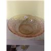 Image 1 : Depression Glass Bowl, 10" - Pink Cabbage Rose