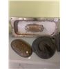 Image 2 : Lot of Cast stove doors, legs, plates, etc - 7 pieces