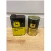 Image 1 : 2 John Deer Oil Tins - 1 Quart & 1 Quart full