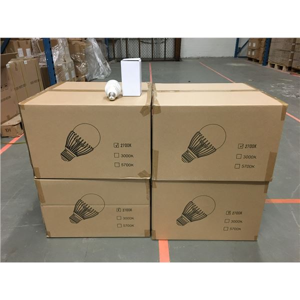 4 CASES OF NEW 2700K LED LIGHT BULBS (72 PER CASE)