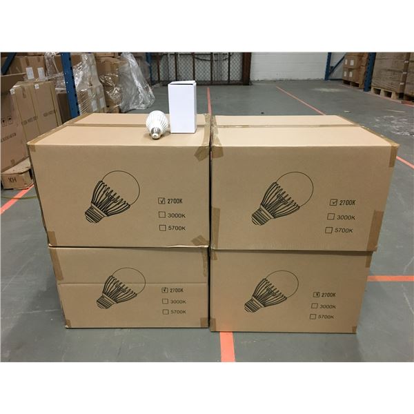 4 CASES OF NEW 2700K LED LIGHT BULBS (72 PER CASE)