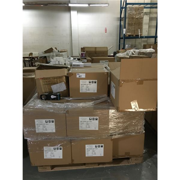 PALLET OF NEW  LED OMNI A21 DIM LIGHT BULBS- APPROX 21 BOXES ( 60PCS. PER BOX)