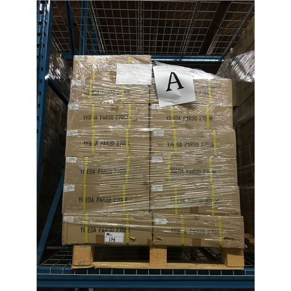 PALLET OF NEW LED FLOOD LIGHT BULBS APPROX. 30 BOXES (25PCS.PER BOX)  BR30 2700KK