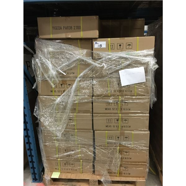 PALLET OF NEW LED FLOOD LIGHT BULBS APPROX. 40  BOXES (16PCS PER BOX) PAR38 2700K