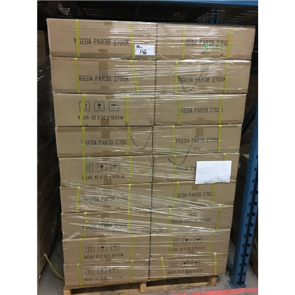 PALLET OF NEW LED FLOOD LIGHT BULBS APPROX. 42 BOXES (25PCS PER BOX)