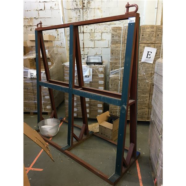 METAL TILE/GLASS/& MORE STORAGE / TRANSPORTATION RACK APPROX. 6' X 6'