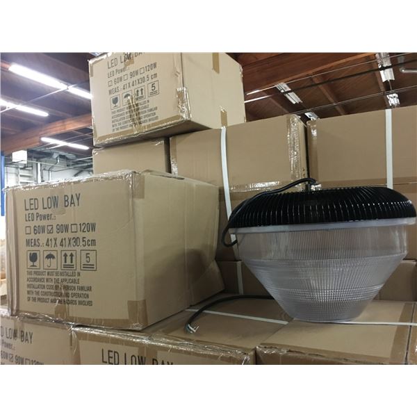 11 BOXES OF NEW LED LOW BAY 90W 5000K LIGHTS