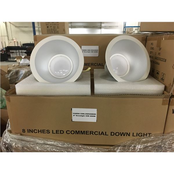 11 BOXES OF NEW 8" LED COMMERCIAL DOWN LIGHTS 35W 4000K