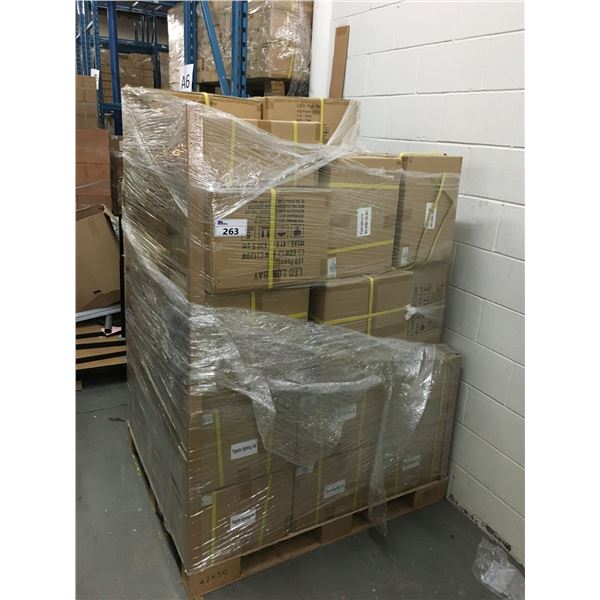 PALLET OF ASSORTED NEW LED HIGH BAY AND LOW BAY LIGHTS