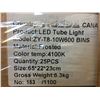 Image 2 : PALLET OF 100 NEW BOXES OF LED TUBE LIGHTS (25 PCS PER BOX) 10W 4100K