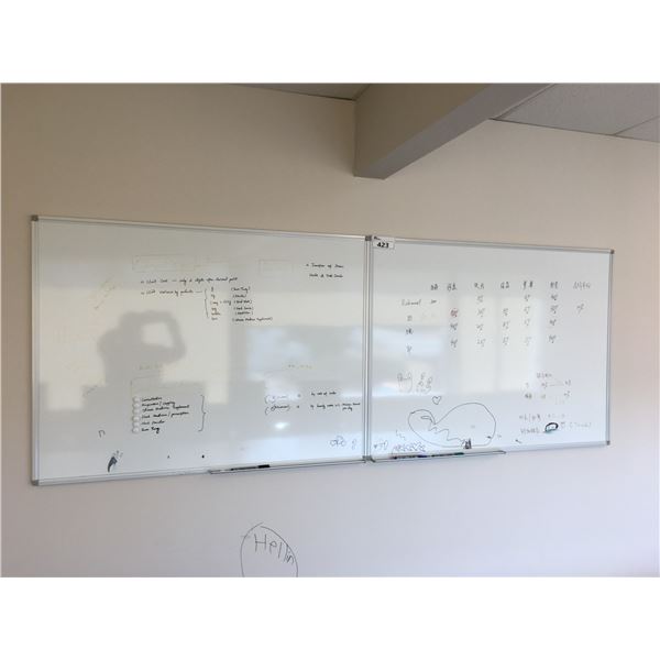 2 OFFICE WHITE BOARDS (EACH MEASURING 47" X 35")